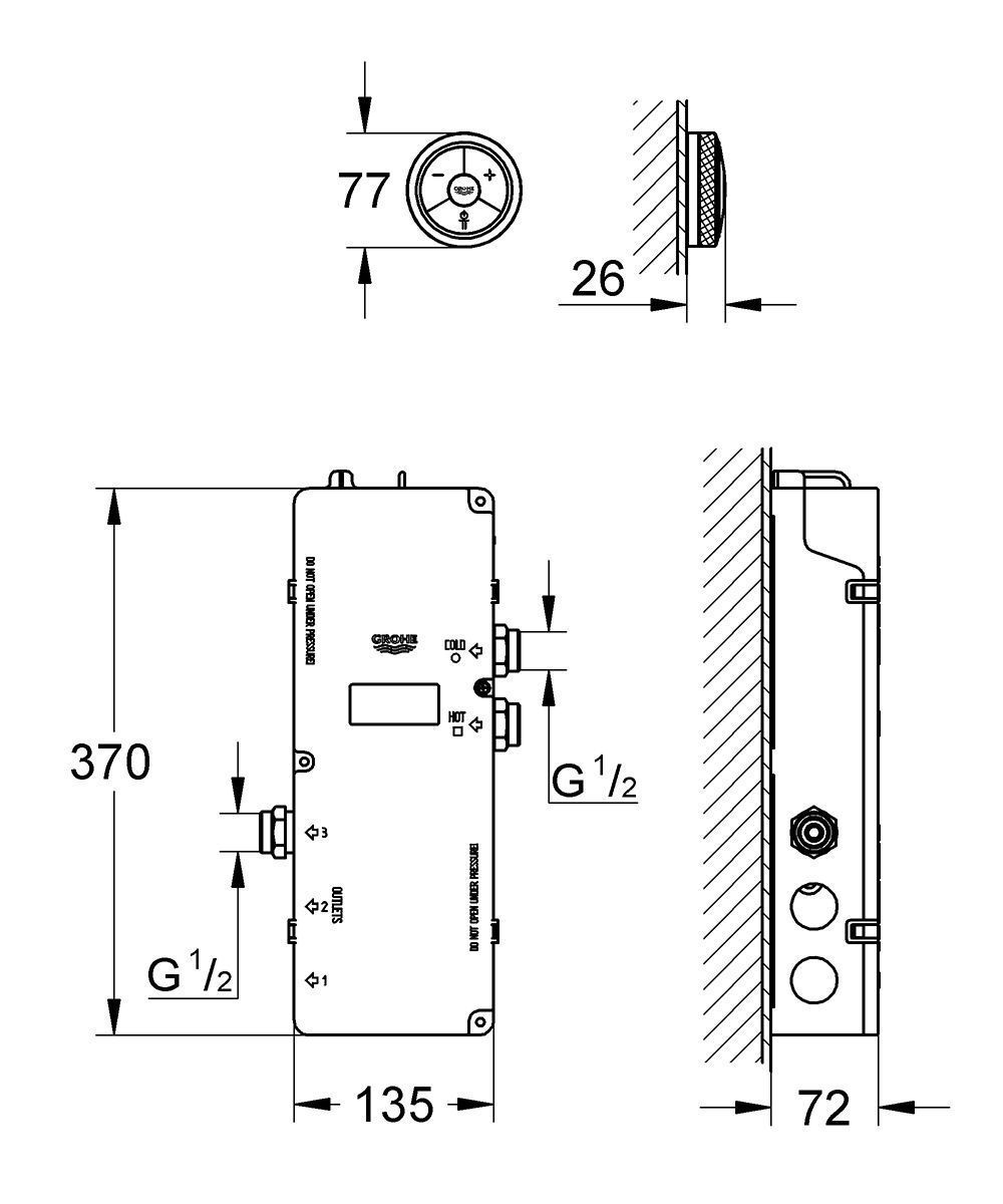 Встраиваемый смеситель GROHE F-digital 36292000