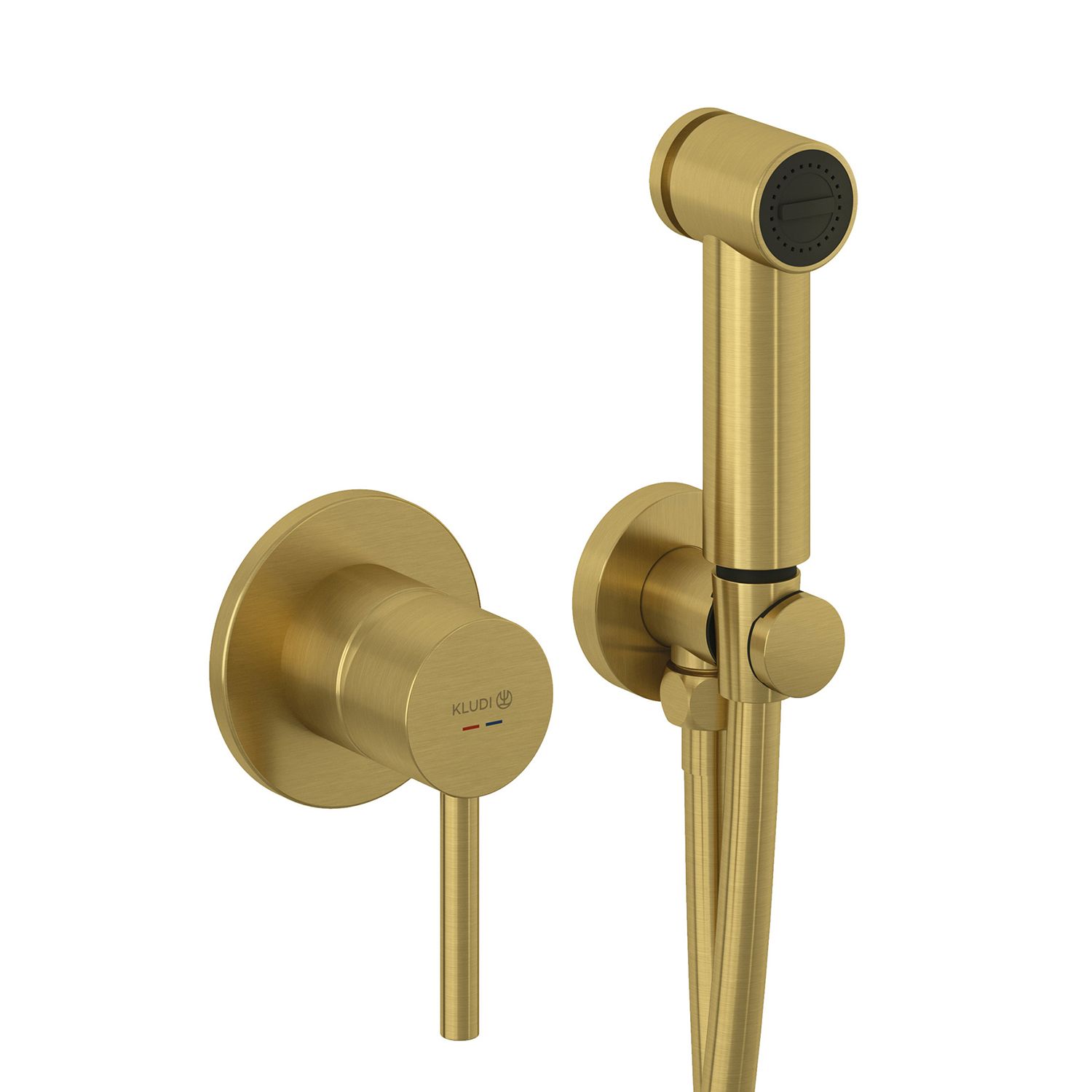 Гигиенический комплект KLUDI Bozz 38998N076 золото брашированное