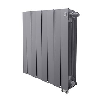 Радиатор биметаллический ROYAL THERMO PianoForte 500 8 секций, ниж. подк. 6400/591 Silver Satin