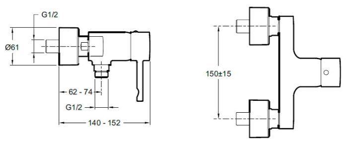 Смеситель для душа JACOB DELAFON Cuff E45533-CP