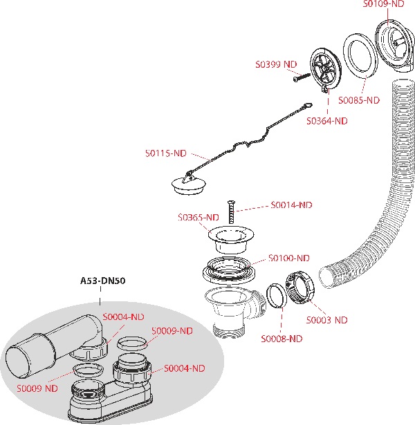 Слив-перелив ALCAPLAST A502-80