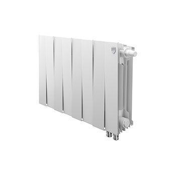 Радиатор биметаллический ROYAL THERMO PianoForte 300 8 секций, ниж. подк. 640/380 Bianco Traffico
