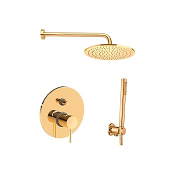 Душевой комплект PAFFONI Light KITLIG015HGKING медовое золото глянец