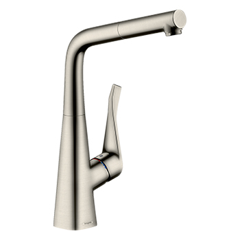Смеситель для кухни HANSGROHE Metris с выдвижным изливом 14821800