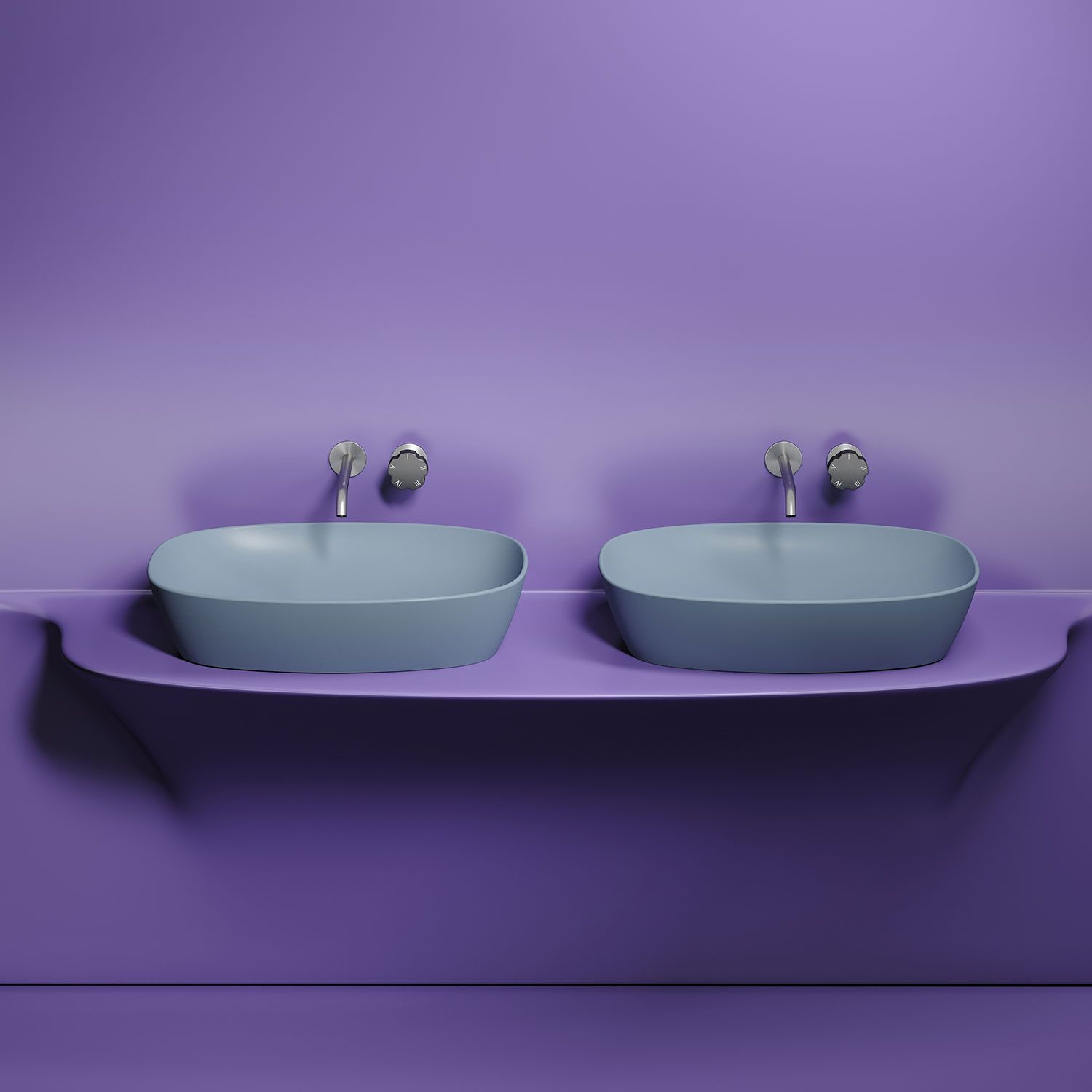 Раковина CERAMICANOVA Element CN6049MHL 60 серо-голубой матовый