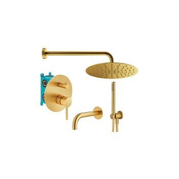 Душевой комплект PLUMBERIA Ixo KITXO19OB60 золото брашированное