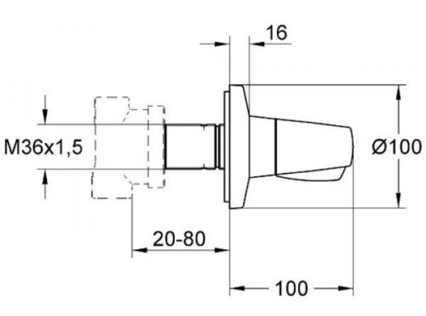 Встраиваемый переключатель GROHE Chiara 19906000