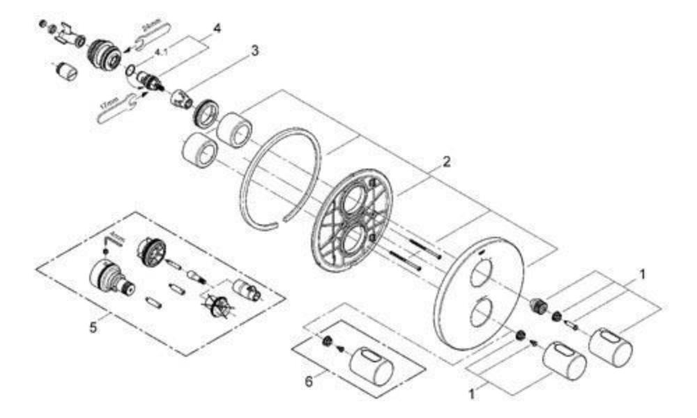 Встраиваемый смеситель GROHE 3000 Cosmopolitan 19467LS0