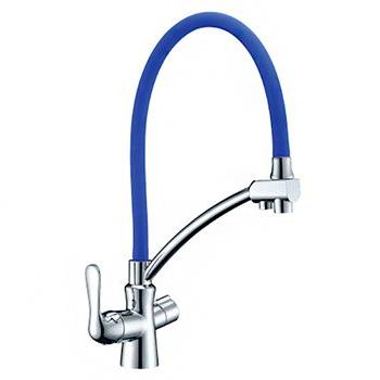 Смеситель для кухни LEMARK Comfort с поворотным изливом LM3070C-Blue хром/синий