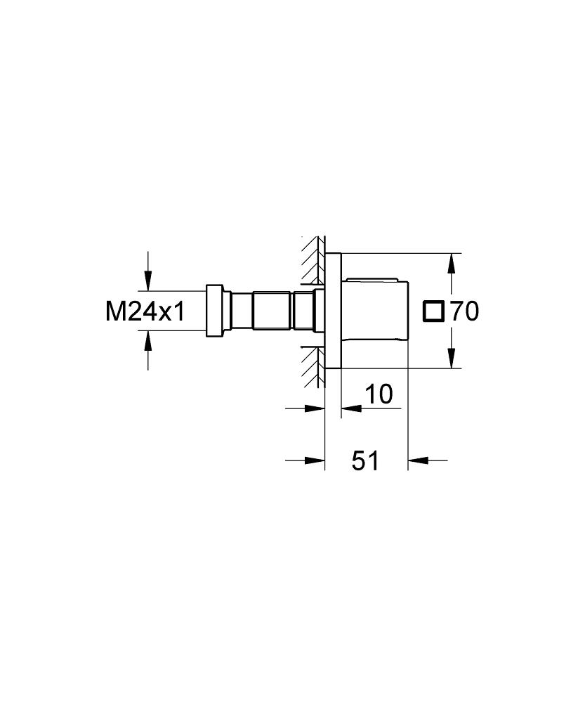 Запорный вентиль GROHE Grohtherm F 27623000