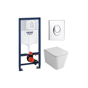 Комплект GROHE Rapid SL 38721001 + OWL Vatter Ruta-H с сиденьем с микролифтом, клавиша хром