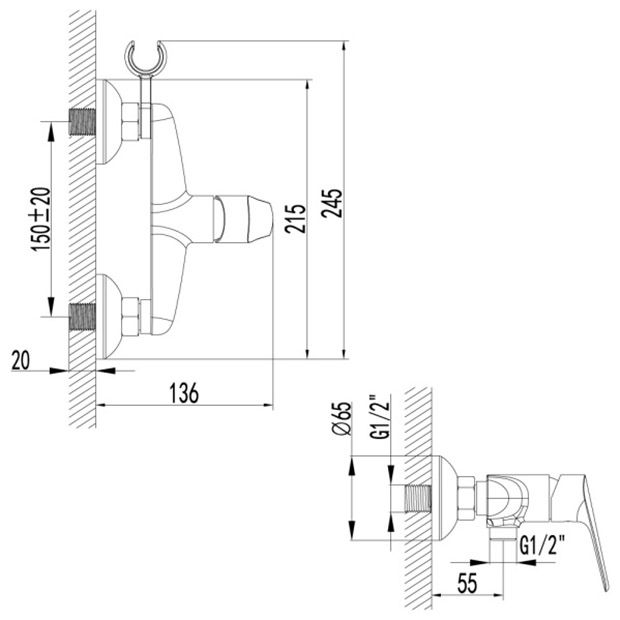 Смеситель для душа LEMARK Partner LM6559C