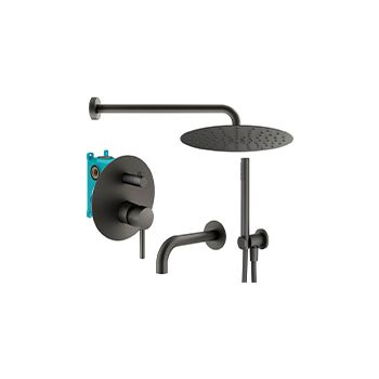 Душевой комплект PLUMBERIA Ixo KITXO19GR60 графит матовый