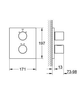 Встраиваемый смеситель GROHE 3000 Cosmopolitan 19567000