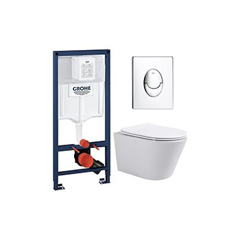 Комплект GROHE Rapid SL 38721001 + TONI ARTI Forli с сиденьем с микролифтом, кнопка хром глянец