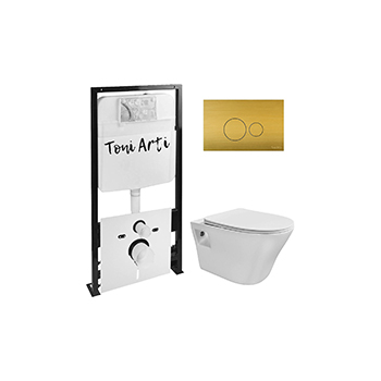 Комплект TONI ARTI TA-01 + Lamoli с сиденьем с микролифтом, с клавишей Baglio TA-0086