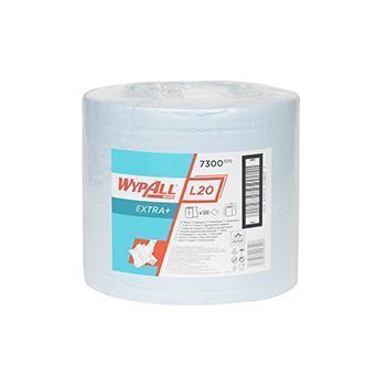 Протирочные салфетки KIMBERLY-CLARK WypAll L20 Extra одноразовые, 1 рулон, синие