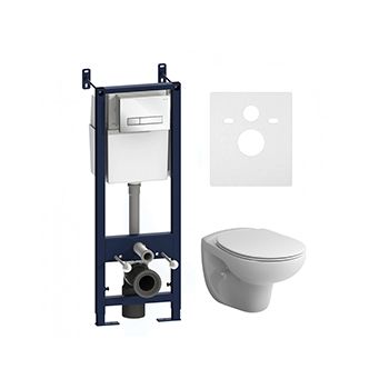 Комплект AM.PM + Sense FlashClean с сиденьем с микролифтом, клавиша белый глянец