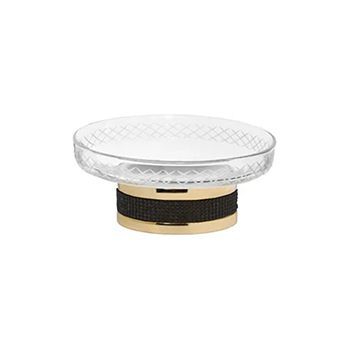 Мыльница BOHEME Royal Cristal 10930-G-B Gold/Black