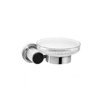 Мыльница BOHEME Royal Cristal 10923-CR-B Chrome/Black