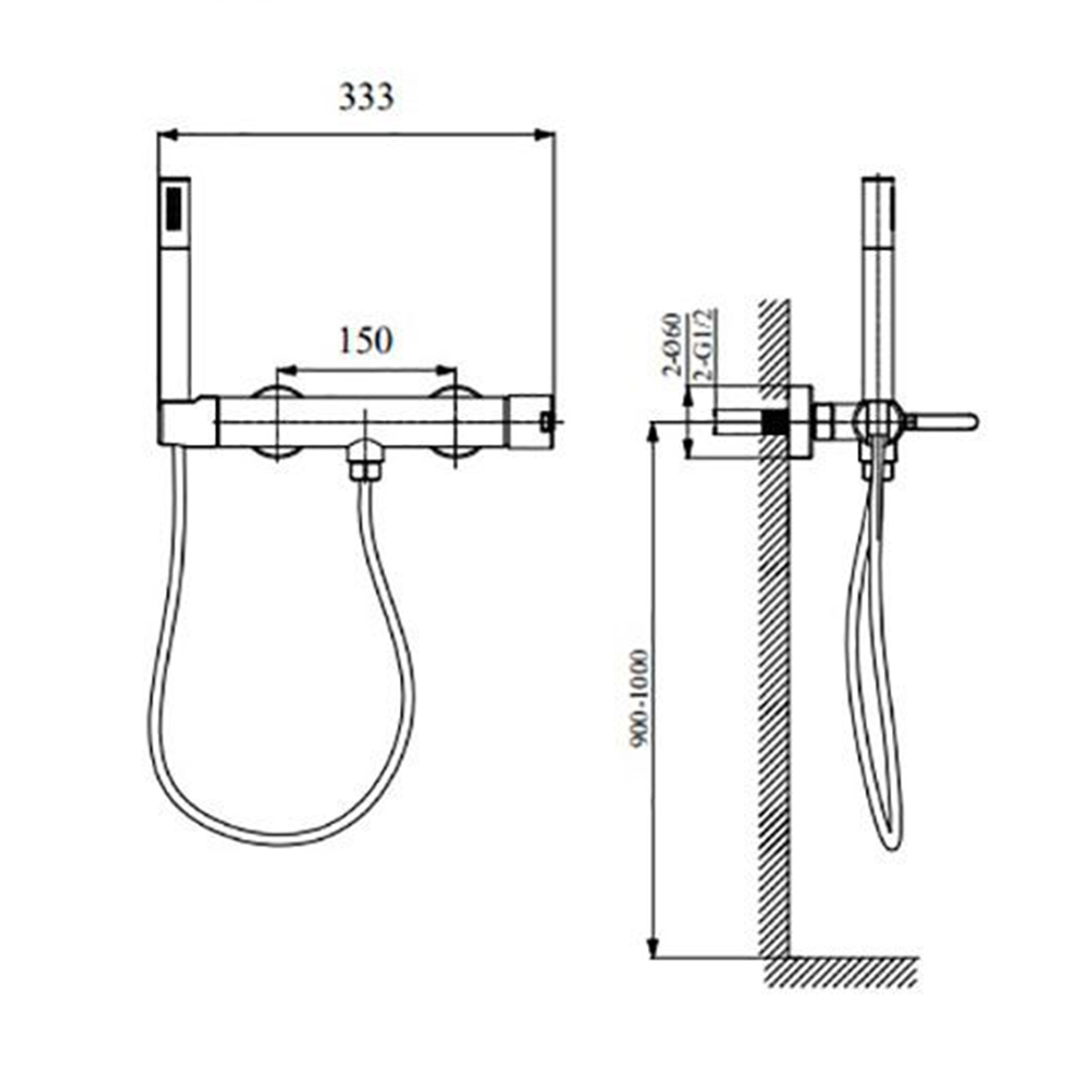 Смеситель для душа ALTROBAGNO Unione 030605 RaSp