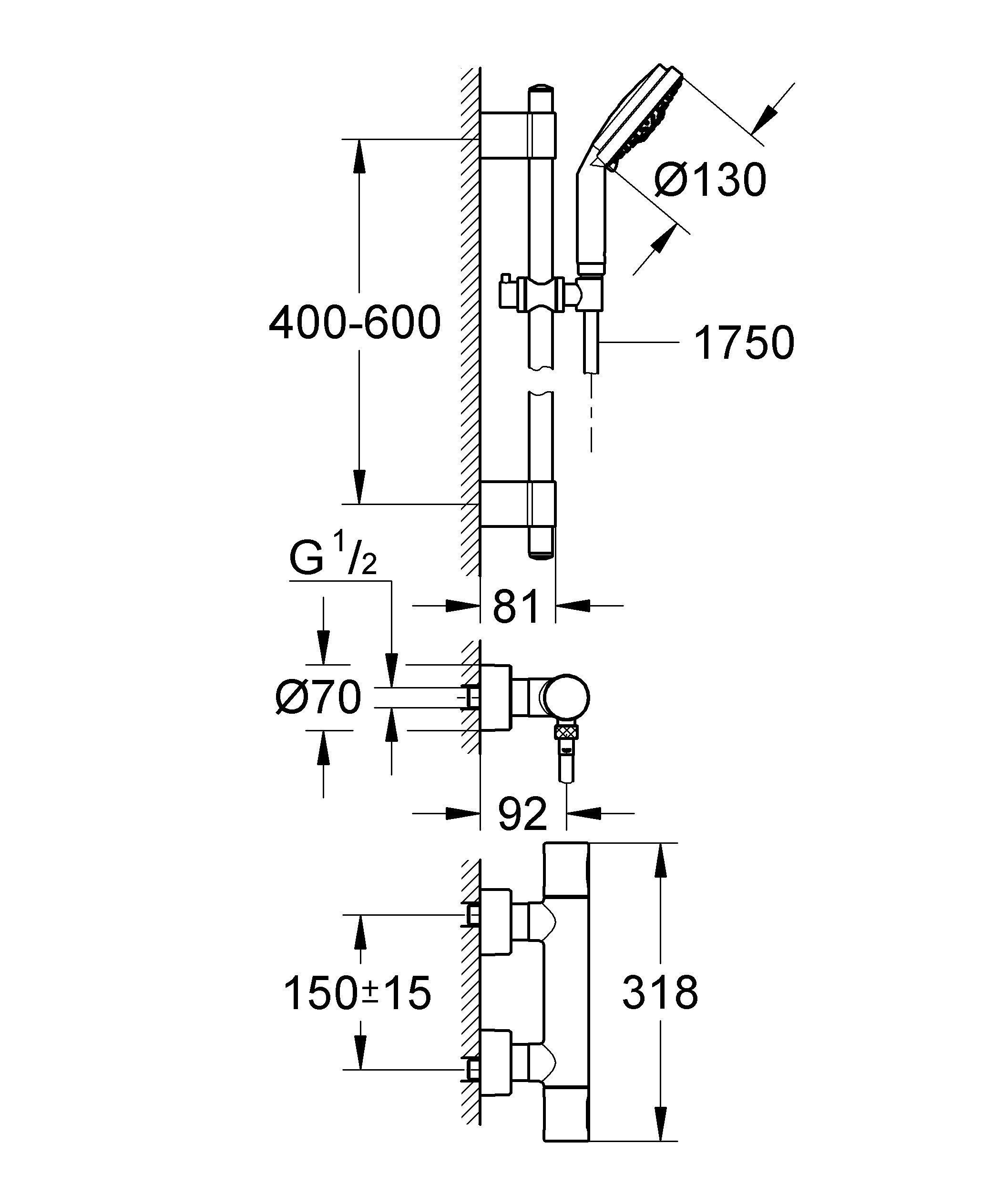Смеситель для душа GROHE 3000 Cosmopolitan 34275000