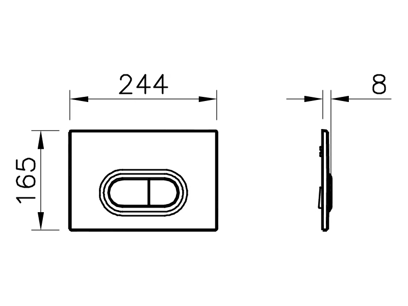 Кнопка смыва VITRA Loop 740-0500 белый глянец