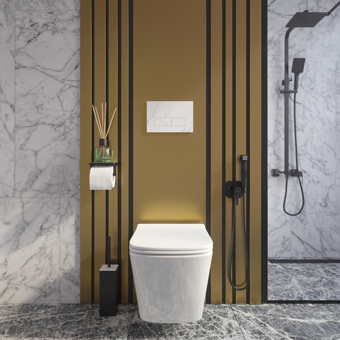 Кнопка смыва IDDIS Unisteel ONX01W0i77 белый мрамор