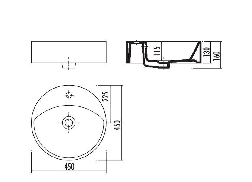 Раковина CREAVIT MN145 45x45