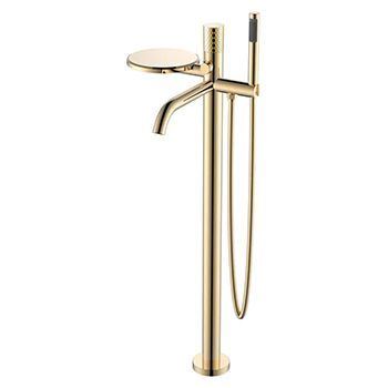 Смеситель для ванны BOHEME Stick ручка Diamond 129-GG Gold