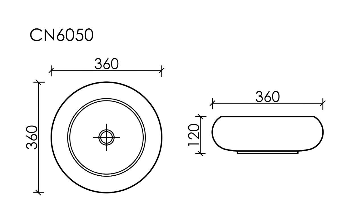 Раковина CERAMICANOVA Element CN6050MB 36 черный матовый