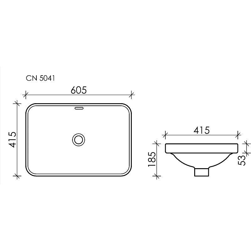 Раковина CERAMICANOVA Element 60 CN5041