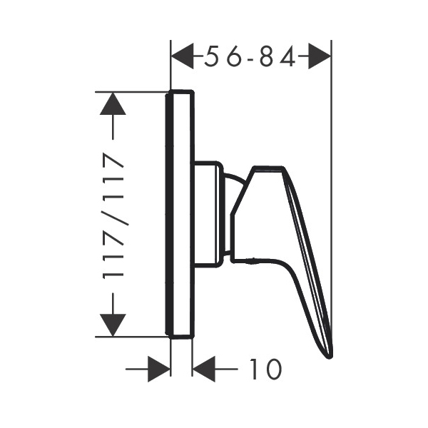 Встраиваемый смеситель HANSGROHE Logis 71604000