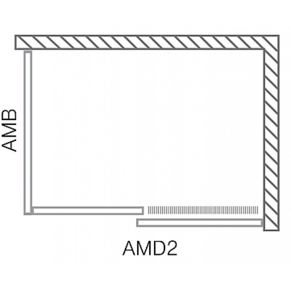 Неподвижная стенка ROTH Ambient Line AMB 90x200