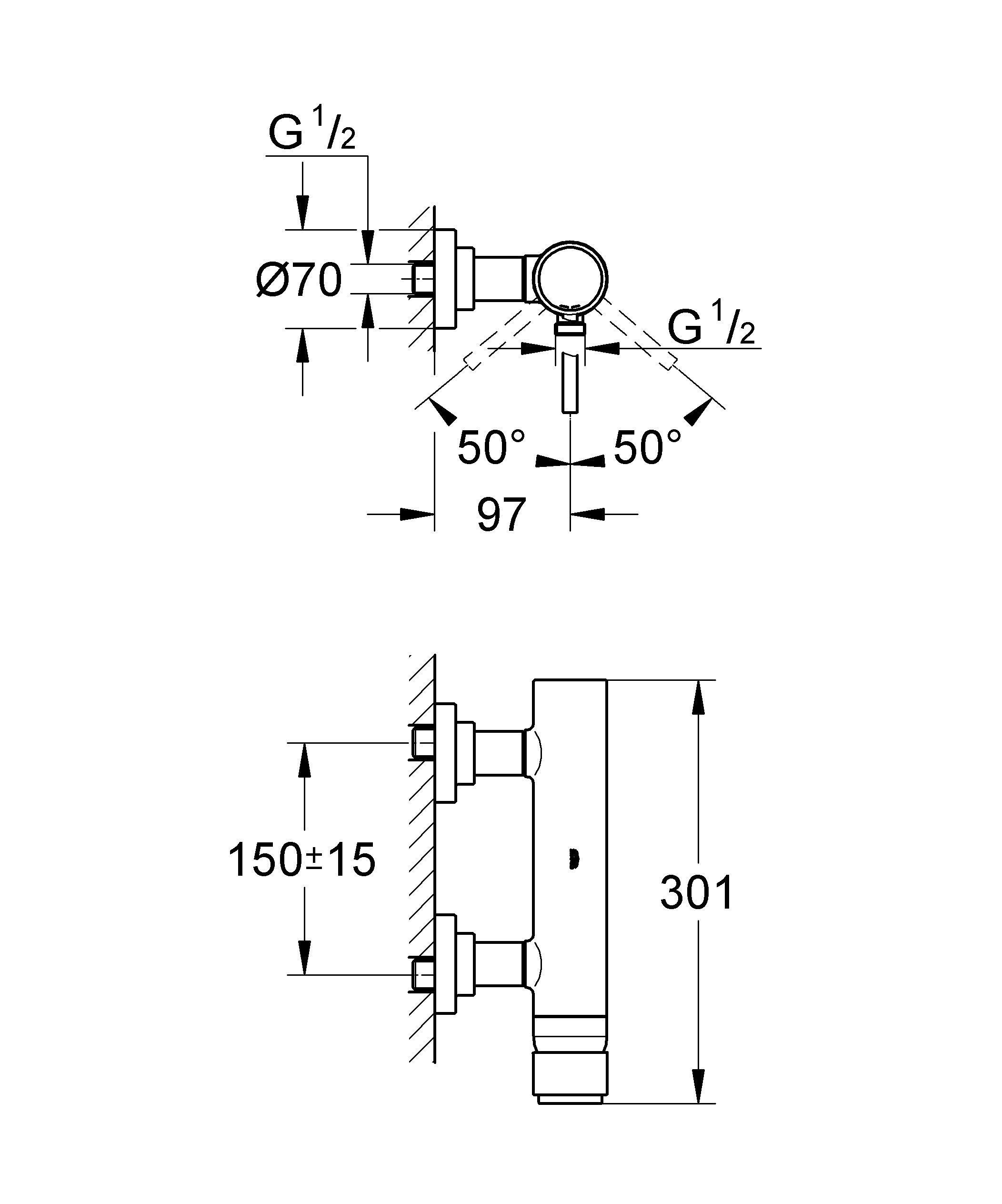 Смеситель для душа GROHE Atrio OHM 32650001