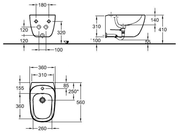 Биде подвесное KERAMAG Citterio F233550000