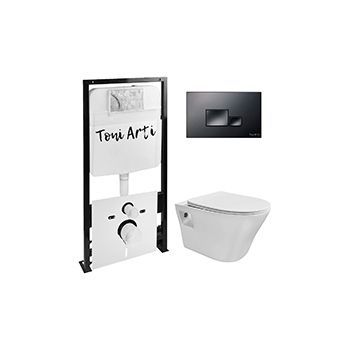 Комплект TONI ARTI TA-01 + Lamoli с сиденьем с микролифтом, с клавишей Tocco TA-0074