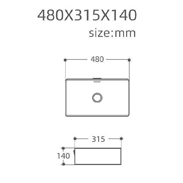 Раковина AQUANET Perfect-2 48 черная матовая