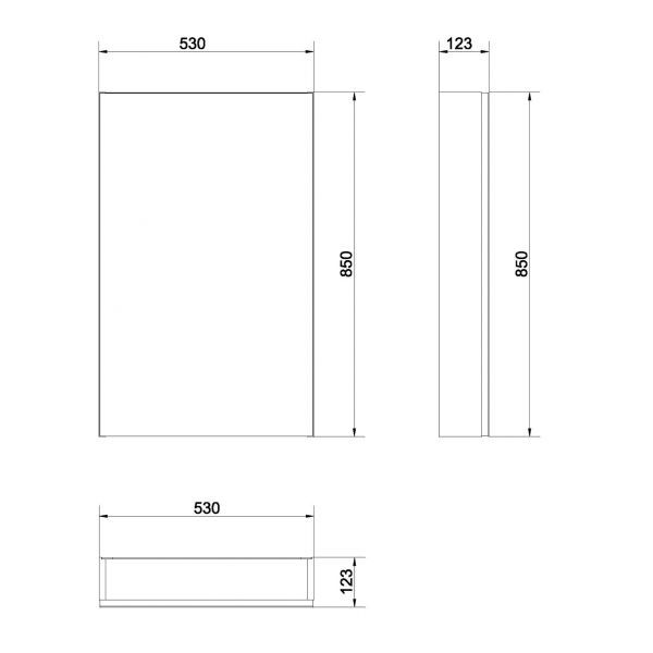 Зеркальный шкаф CERSANIT Dahlia 50