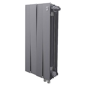 Радиатор биметаллический ROYAL THERMO PianoForte 500 4 секции, ниж. подк. 320/591 Silver Satin