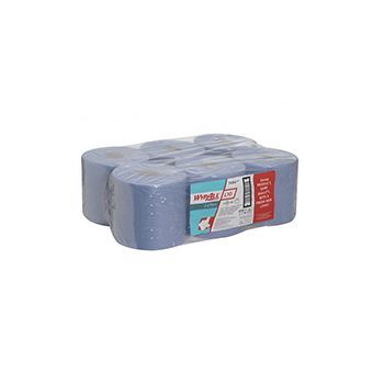 Протирочные салфетки KIMBERLY-CLARK WypAll L10 Extra одноразовые, синие, в упаковке 6 рулонов