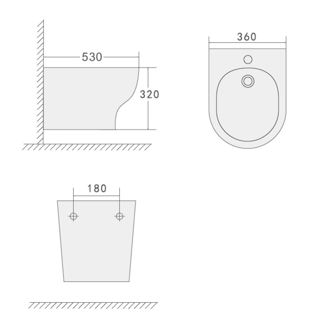 Биде подвесное BOHEME Fiore 978-BIDET-W