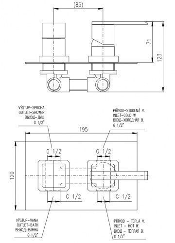 Встраиваемый смеситель RAV SLEZAK Loira LR586K