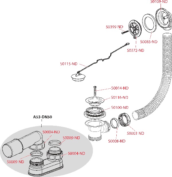 Слив-перелив ALCAPLAST A501