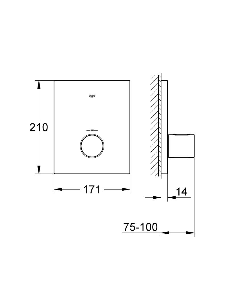 Встраиваемый смеситель GROHE Grohtherm F 27619000