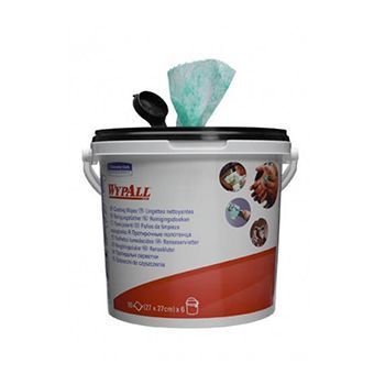 Протирочные салфетки KIMBERLY-CLARK WypAll, в упаковке 6 диспенсеров, зеленые