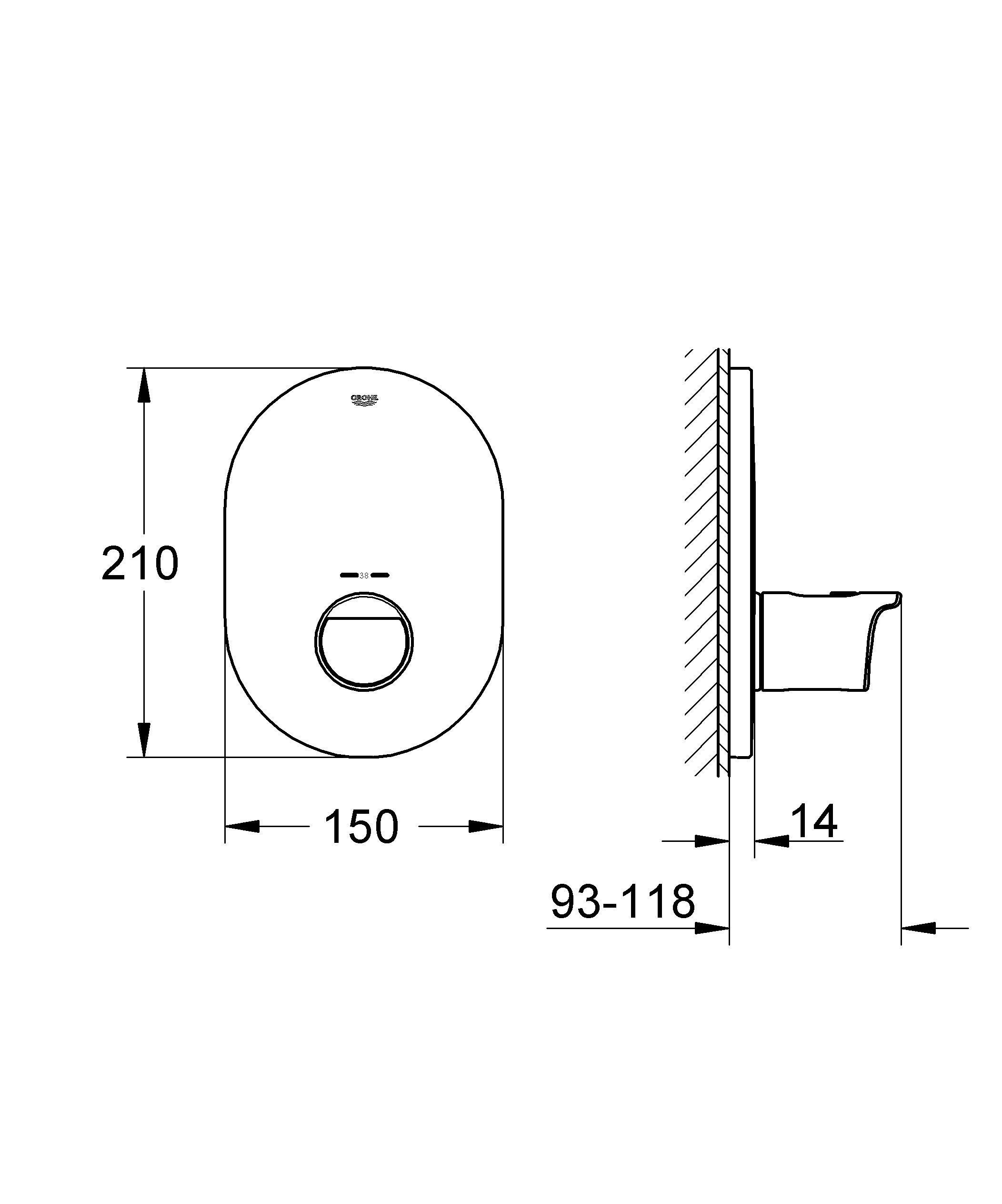 Встраиваемый смеситель GROHE Grohtherm 2000 19352001
