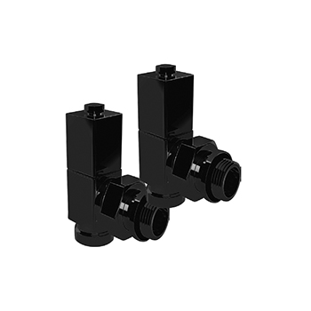 Комплект вентилей ручной угловой LOTEN Cube DN15 GZ1/2 x GW1/2 черный