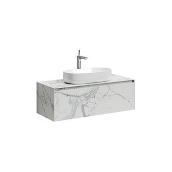 Тумба под раковину SANCOS Stone 120 белый мрамор