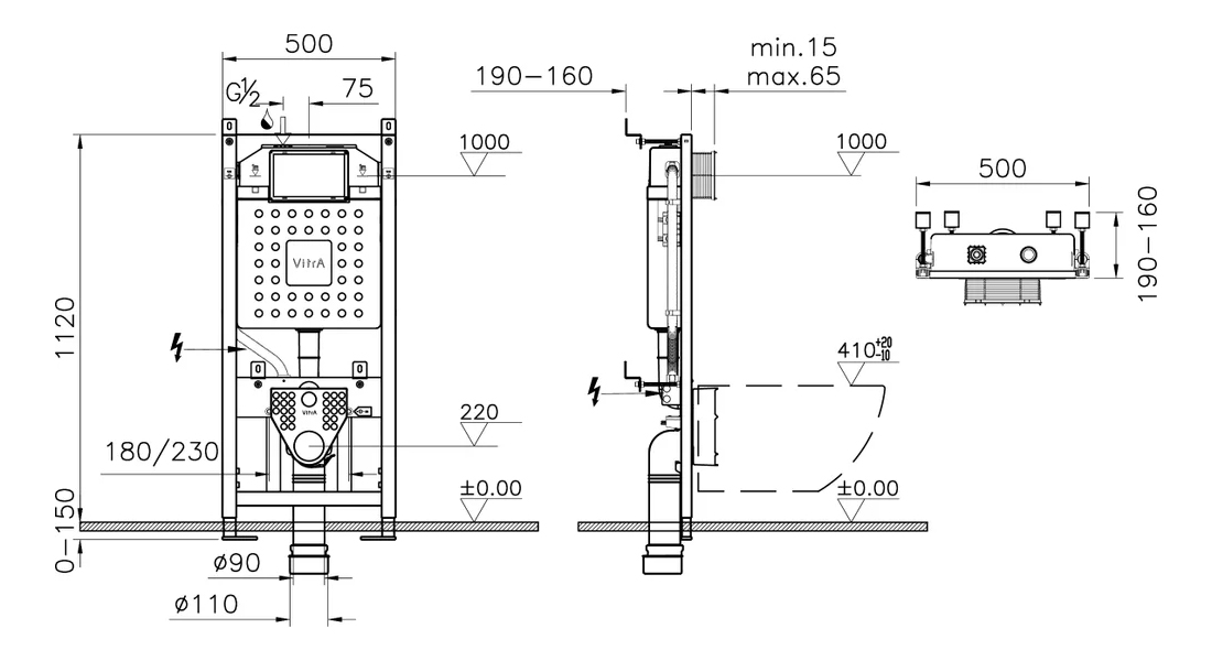 Инсталляция для унитазов VITRA V12 762-5800-01